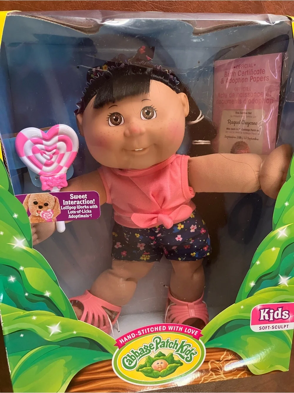 Cabbage Patch Kids Soft Sculpt Doll Raquel Cheyenne born September 28th